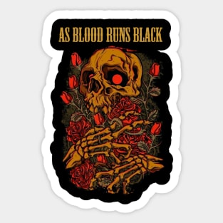 AS BLOOD RUNS BLACK BAND MERCHANDISE Sticker